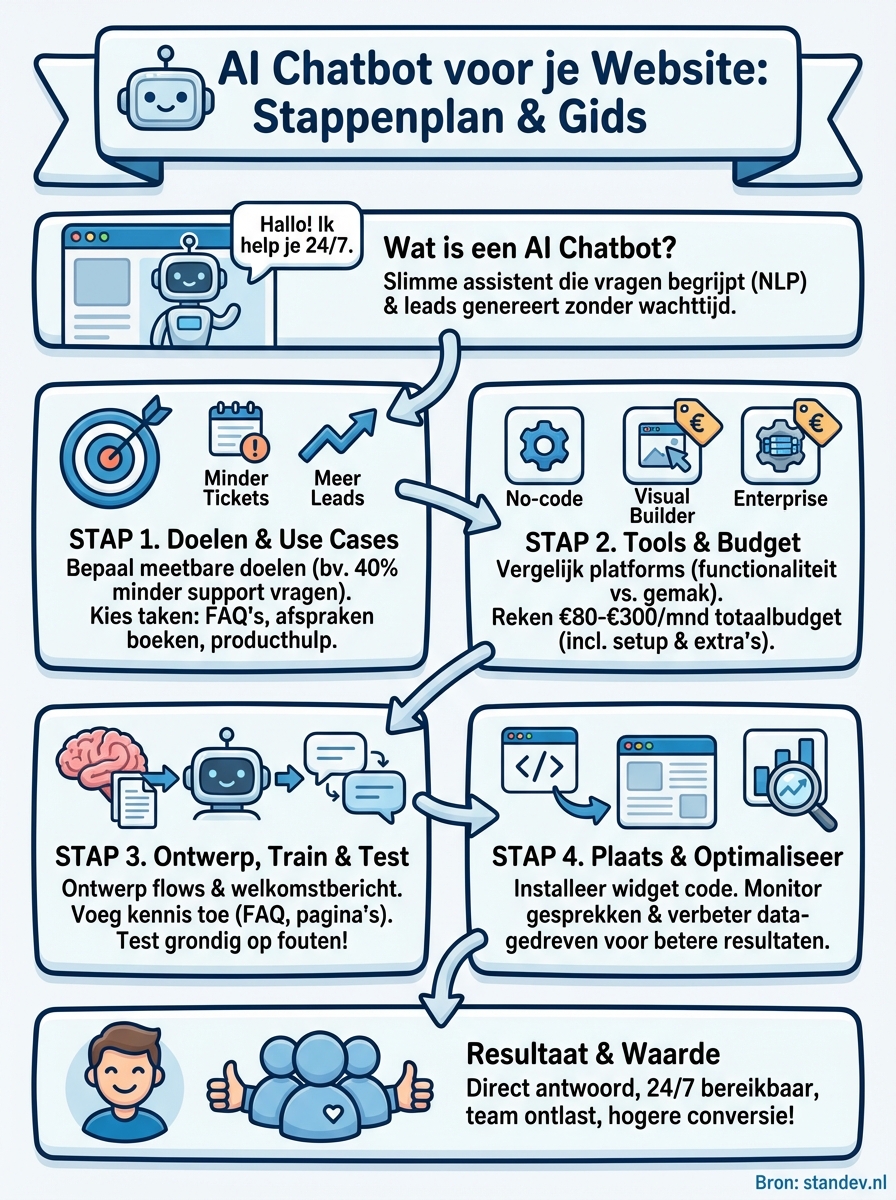 ai chatbot voor website infographic