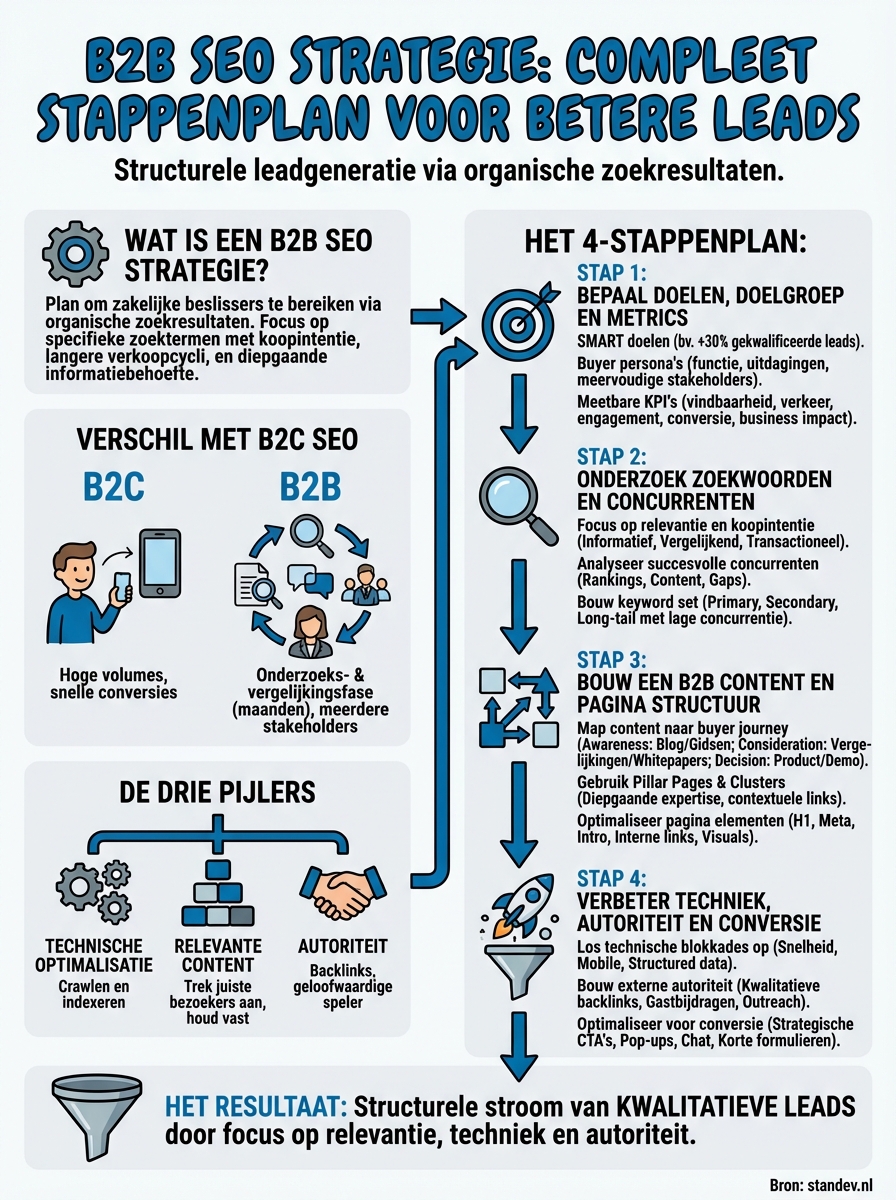 b2b seo strategie infographic