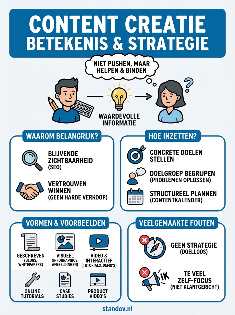 content creatie betekenis infographic