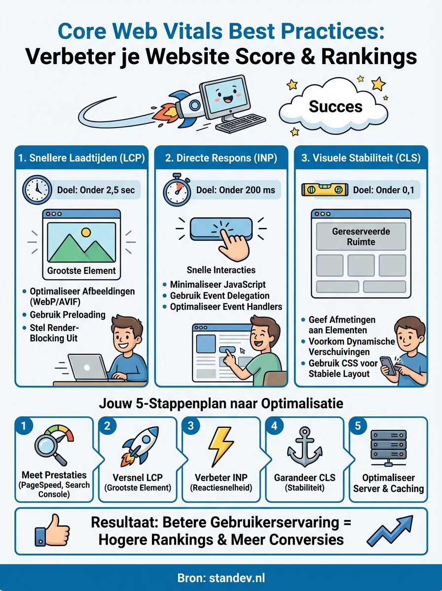 core web vitals best practices infographic