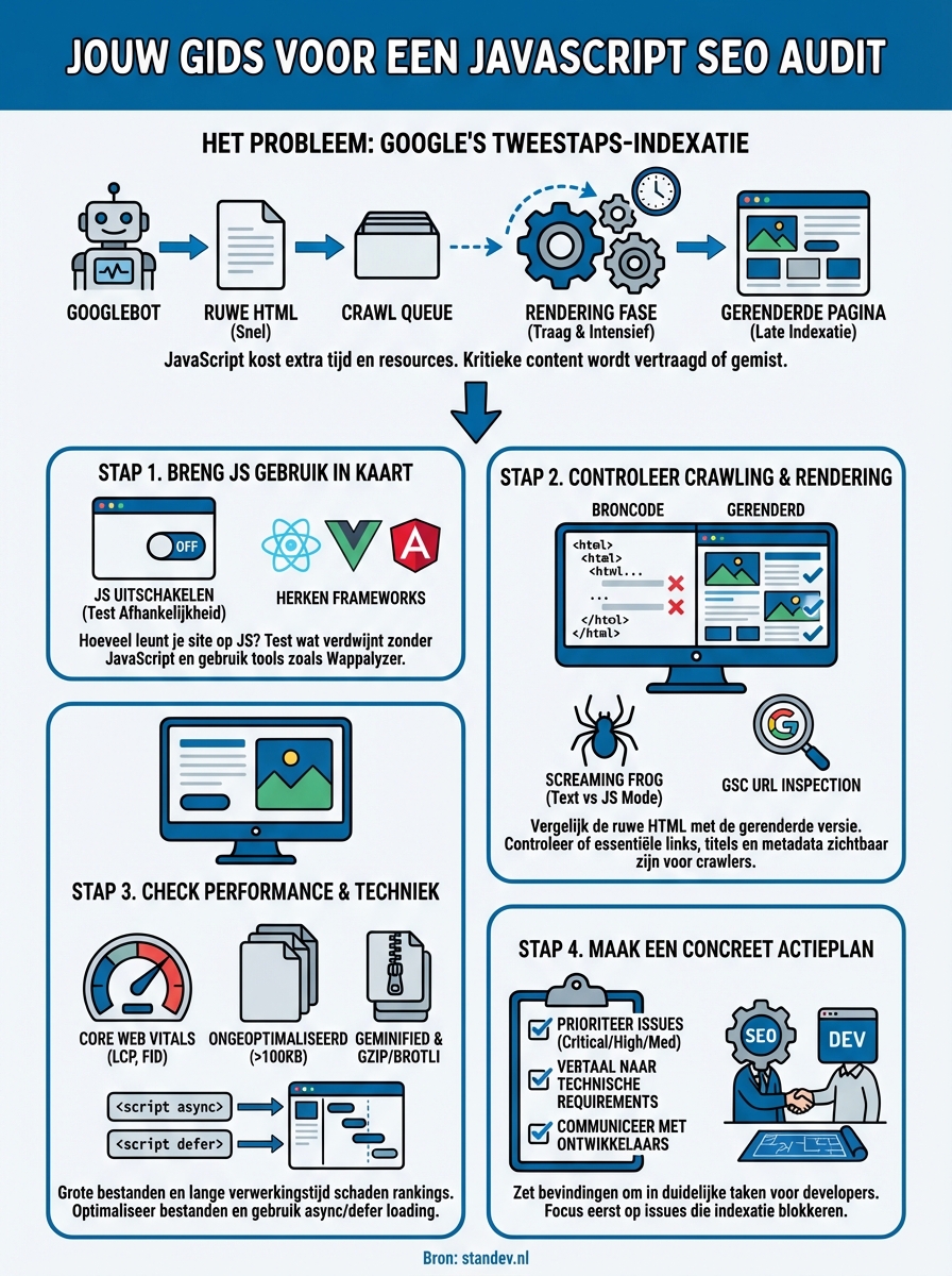 javascript seo audit infographic