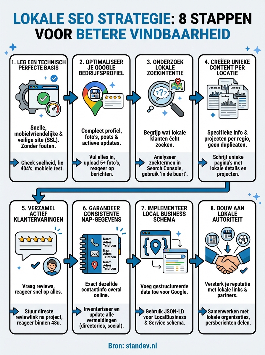 lokale seo strategie infographic