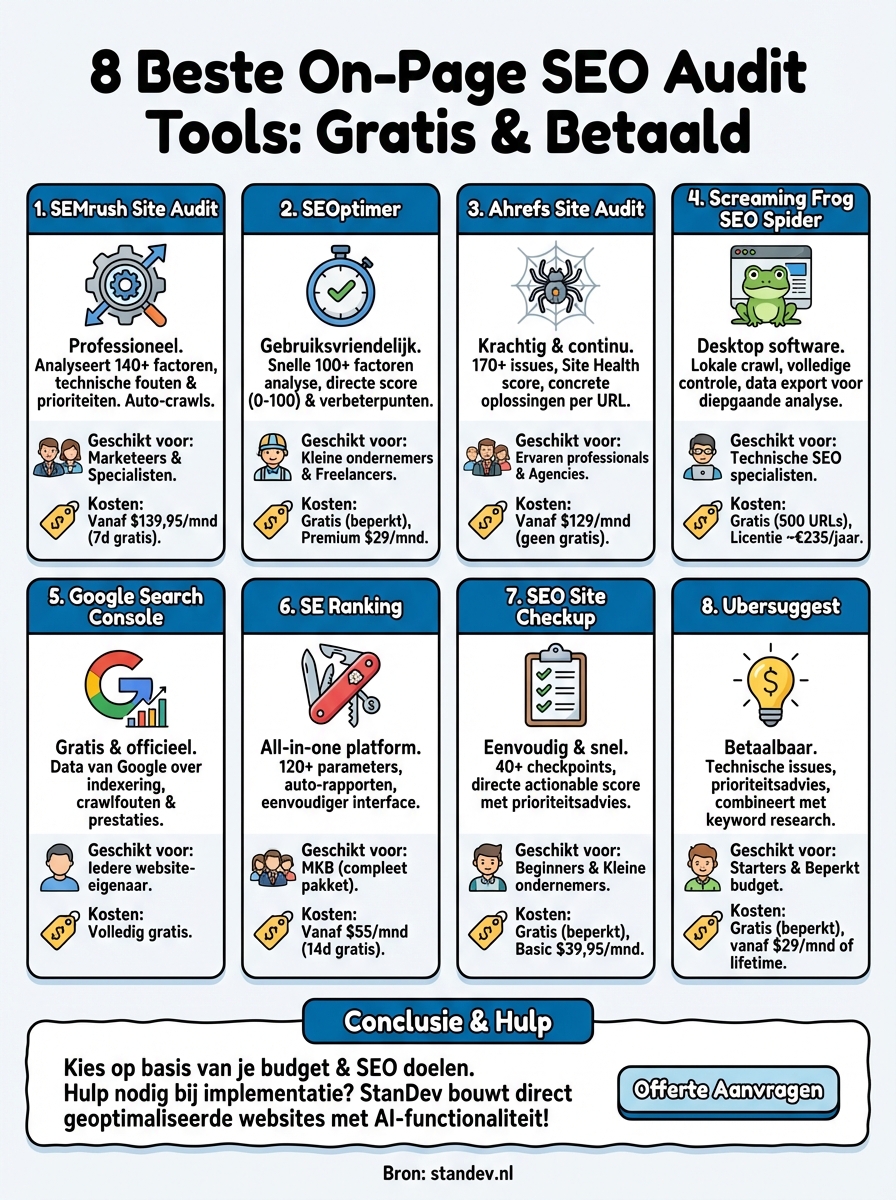 on-page seo audit tool infographic