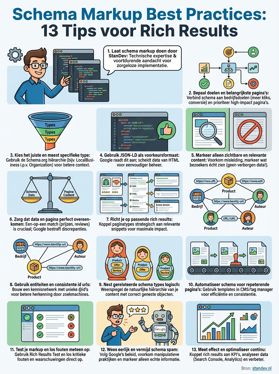 schema markup best practices infographic