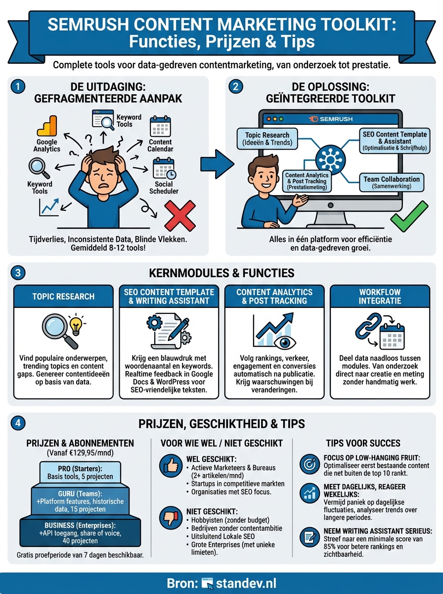 semrush content marketing toolkit infographic