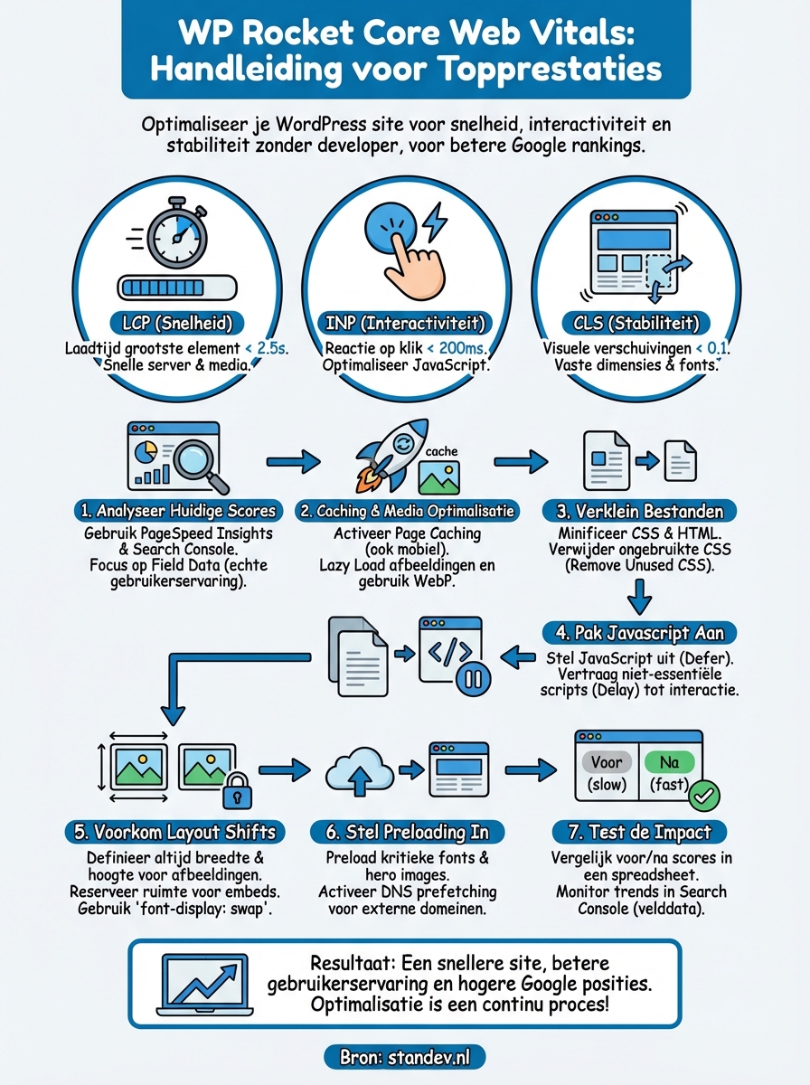 wp rocket core web vitals infographic